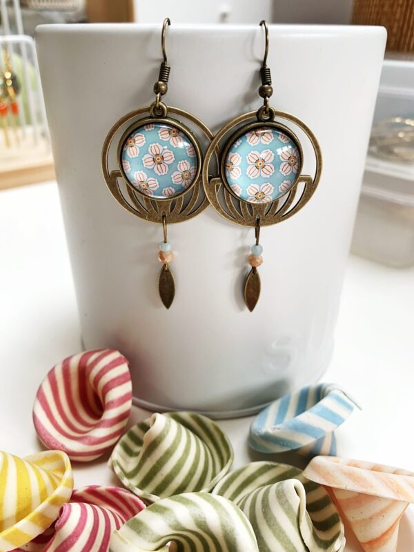Boucles d’oreilles bronze - flower-08