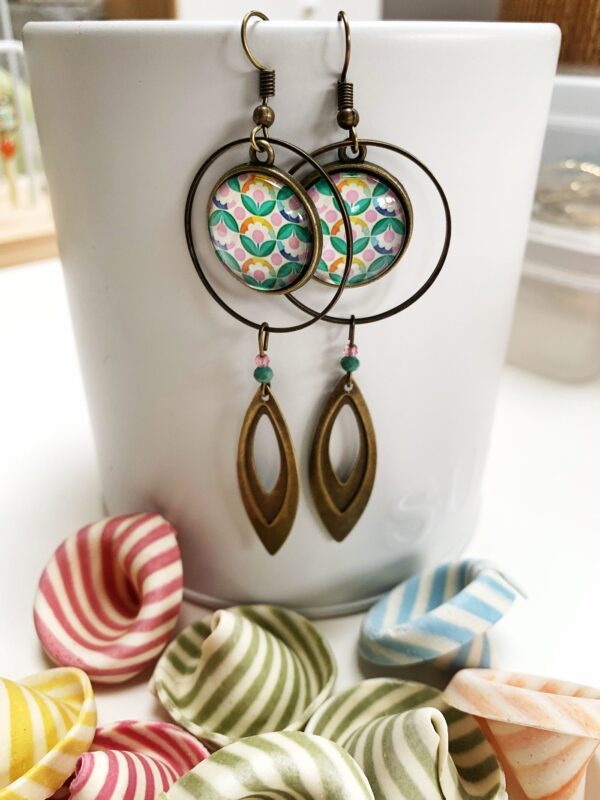Boucles d’oreilles bronze - flower-11