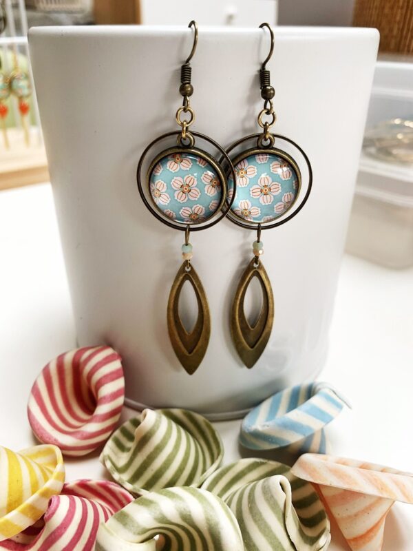 Boucles d’oreilles bronze - flower-12