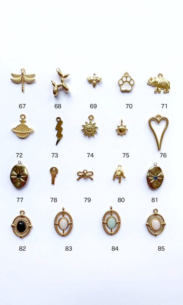 Crée ton collier ! Chaîne dorée et noir – Image 5