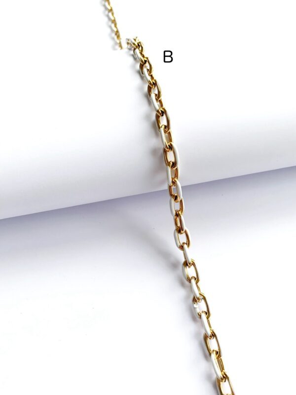 Crée ton collier ! Chaîne dorée et blanche