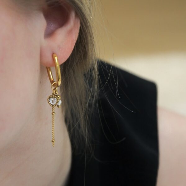Boucles d’oreilles dorée - 08 - Marthe – Image 4